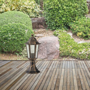 Veioza gradina Velence 1xE27 metal/sticla auriu antichizat Rabalux