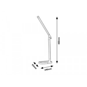 Veioza Misha LED 7W metal/acril negru/alb Rabalux