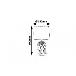 Veioza Sonal 1xE14 ceramica/textil alb Rabalux
