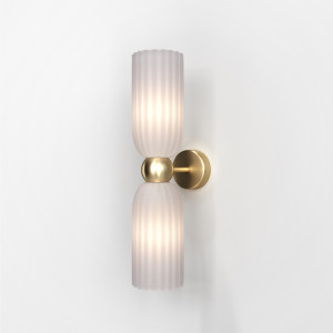 Aplica Antic 2xE14 metal/sticla auriu/alb Maytoni