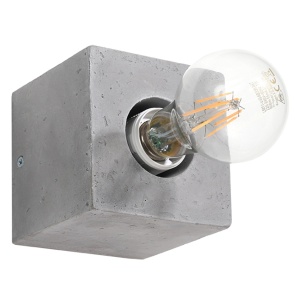 Aplica Ariz 1xE27 ciment gri patrat - Img 1