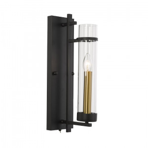 Aplica Aspen 1xE14 metal/sticla negru Italux