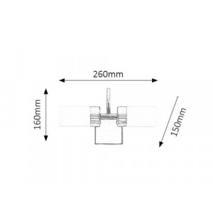 Aplica Betty LED 8W metal/sticla crom/alb Rabalux