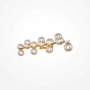 Aplica Dallas 13xG9 metal/sticla auriu/amber Maytoni