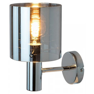 Aplica Donati 1xE27 metal/sticla crom/fumuriu Rabalux