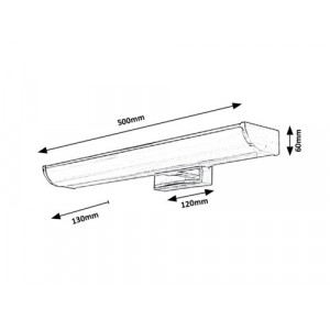Aplica Evron LED 7.2W metal/acril crom/alb Rabalux