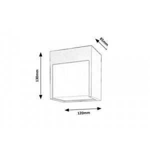Aplica exterior Balimo LED 12W metal/acril alb Rabalux