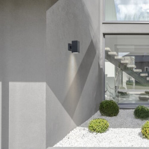 Aplica exterior Buffalo 2xGU10 metal/sticla antracit Rabalux