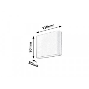 Aplica exterior Nesna LED 6W metal/sticla antracit/alb Rabalux