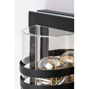 Aplica exterior Orlova 1xE27 metal/acril negru Rabalux