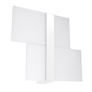 Aplica Massimo 2xG9 metal/sticla alb rectangular