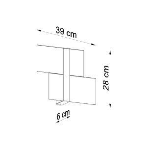 Aplica Massimo 2xG9 metal/sticla alb rectangular - Img 4