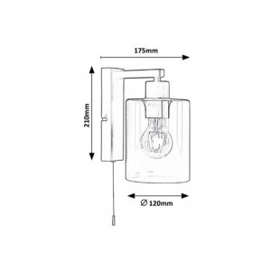 Aplica Miroslaw 1xE27 hartie alb Rabalux