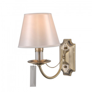 Aplica Solana 1xE14 metal/cristal/textil bronz antichizat Italux