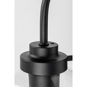 Aplica Tirina 1xE27 metal/sticla negru/transparent Rabalux
