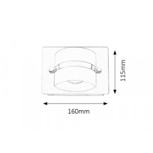 Aplica Tony LED 5W metal/acril crom/alb Rabalux