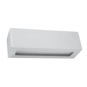 Aplica Vega 1xE27 ceramica/sticla gri rectangular