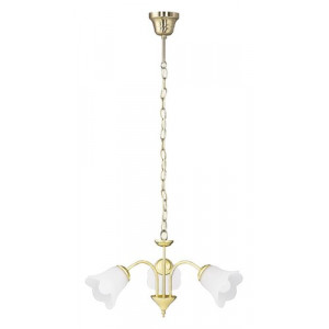 Candelabru Rafaella 3xE14 metal/sticla auriu/alb Rabalux