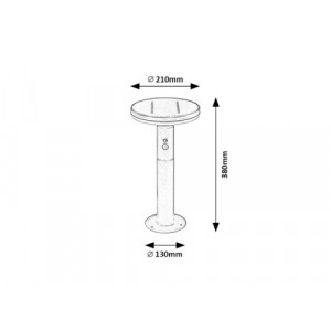 Lampa solara Alaska LED 10W metal/acril antracit/alb Rabalux