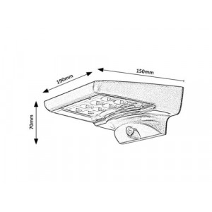 Lampa solara Moselle LED 4W acril negru Rabalux