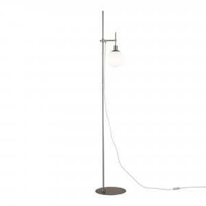 Lampadar Erich 1xE14 metal/sticla nichel/alb Maytoni