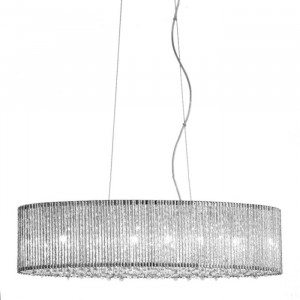 Lustra Anabella 6xG9 metal/sticla argintiu Italux