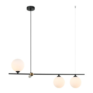 Lustra Barletta 3xG9 metal/sticla bronz antichizat/negru Italux