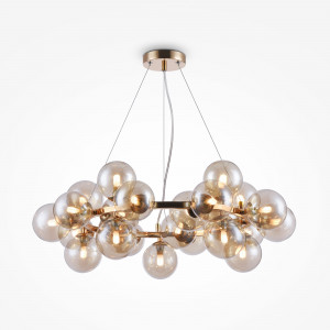 Lustra Dallas 25xG9 metal/sticla auriu/amber Maytoni