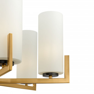 Lustra Fortano 6xE27 metal/sticla alama/alb Maytoni