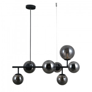 Lustra Frontera 7xG9 metal/sticla negru Italux