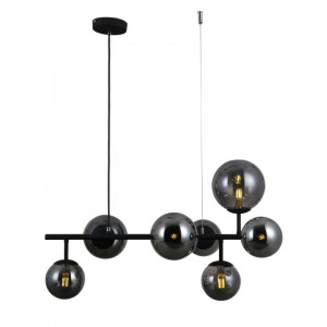 Lustra Frontera 7xG9 metal/sticla negru Italux