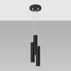 Lustra Lagos 3xGU10 metal negru tubular - Img 2