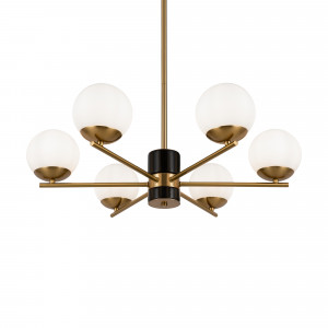 Lustra Marble 6xE27 metal/sticla bronz/alb/negru Maytoni