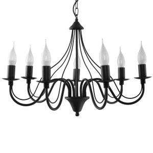 Lustra Minerwa 7xE14 metal negru