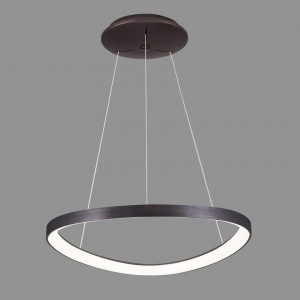 Lustra Morfi LED 48W 2640 lumeni metal/acril cafea Italux