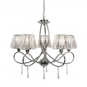 Lustra Paria 5xE14 metal/acril crom/transparent Zuma Line