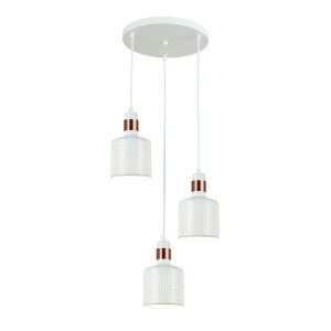 Lustra Restenza 3xE27 metal alb Italux