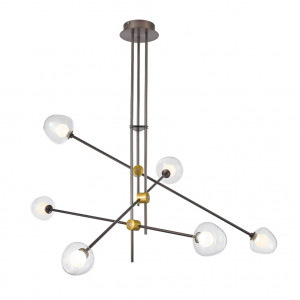 Lustra Romily LED 4W 1800 lumeni metal/sticla cafea Italux
