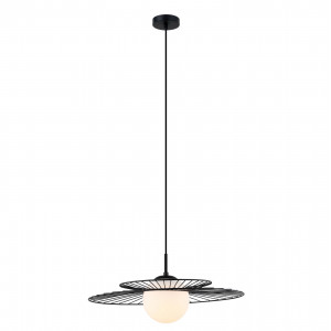 Lustra Sarah 1xE27 metal/sticla negru Italux