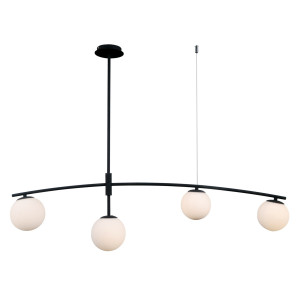 Lustra Senai 4xG9 metal/sticla negru Italux