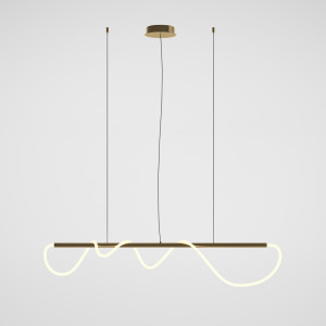 Lustra Tau LED metal auriu/alb Maytoni MOD166PL-L30G3K