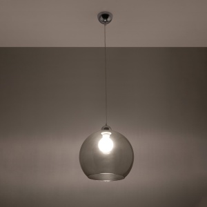 Pendul Ball 1xE27 metal/sticla grafit rotund - Img 3