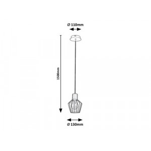 Pendul Belano 1xE27 metal negru Rabalux