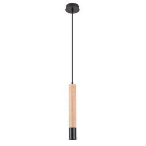 Pendul Braulia 1xGU10 metal/lemn fag/negru Rabalux