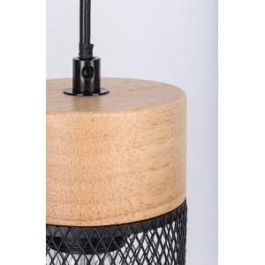 Pendul Callum 3xE27 metal/lemn fag/negru Rabalux
