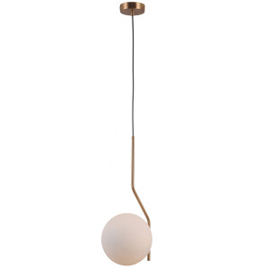 Pendul Carimi 1xE27 metal/sticla alama Italux
