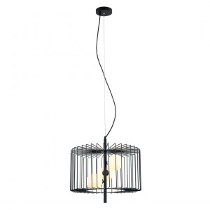 Pendul Daren 3xG9 metal/sticla negru Italux