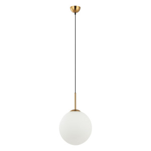 Pendul Deore L 1xE27 metal/sticla bronz antichizat/alb Italux