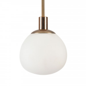Pendul Erich 1xE14 metal/sticla alama/alb Maytoni