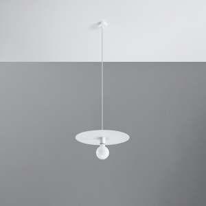Pendul Flavio 1xE27 metal alb rotund - Img 2